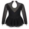 Oyolan Kids Girls Figure Ice Skating Dress Mesh Splice Long Sleeve Rhinestone Ballet Dance Skating Competition Costume White 6 Years view 3