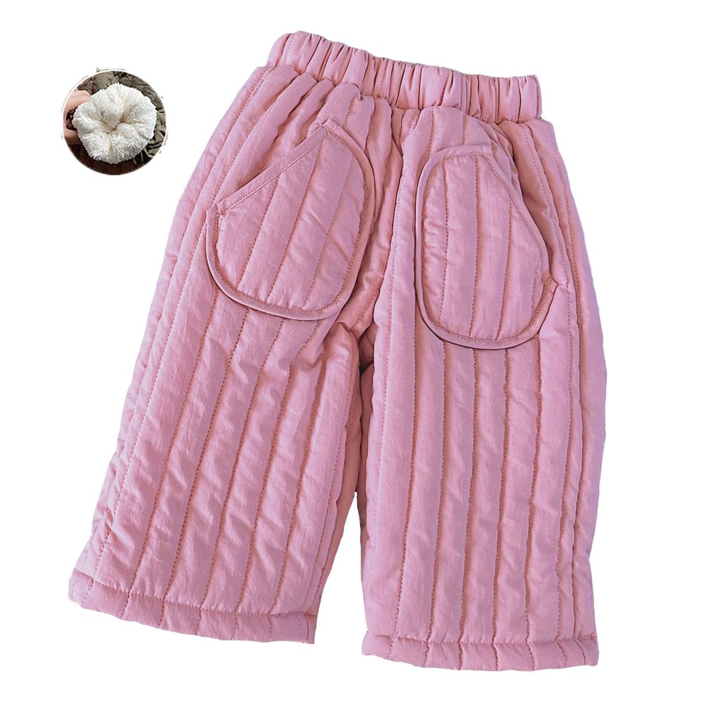 bestgift Children's wear, Girls' Pants, Children's Cotton Pants, Cotton Padded, Extra Thick Thermal Insulation, Boys' Casual Pants, Baby's Winter Clothes Pink Thickening 80CM