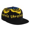 Ukrainian Flags and Rose Flat Bill Brim Baseball Cap Cool Hip Hop Trucker Hat Men Women Adjustable Baseball Caps view 1