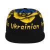 Ukrainian Flags and Rose Flat Bill Brim Baseball Cap Cool Hip Hop Trucker Hat Men Women Adjustable Baseball Caps view 2