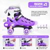 METROLLER Inline Skates for Girls and Boys, Women, Men 4 Sizes Adjustable Inline Skates with Light Up Wheels, Illuminating Beginner Skates for Kids 5-8 8-12 & Adult Youth. view 2