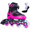 PAPAISON Adjustable Inline Skates for Kids and Adults with Full Light Up Wheels, Outdoor Roller Skates for Girls and Boys, Men and Women view 1