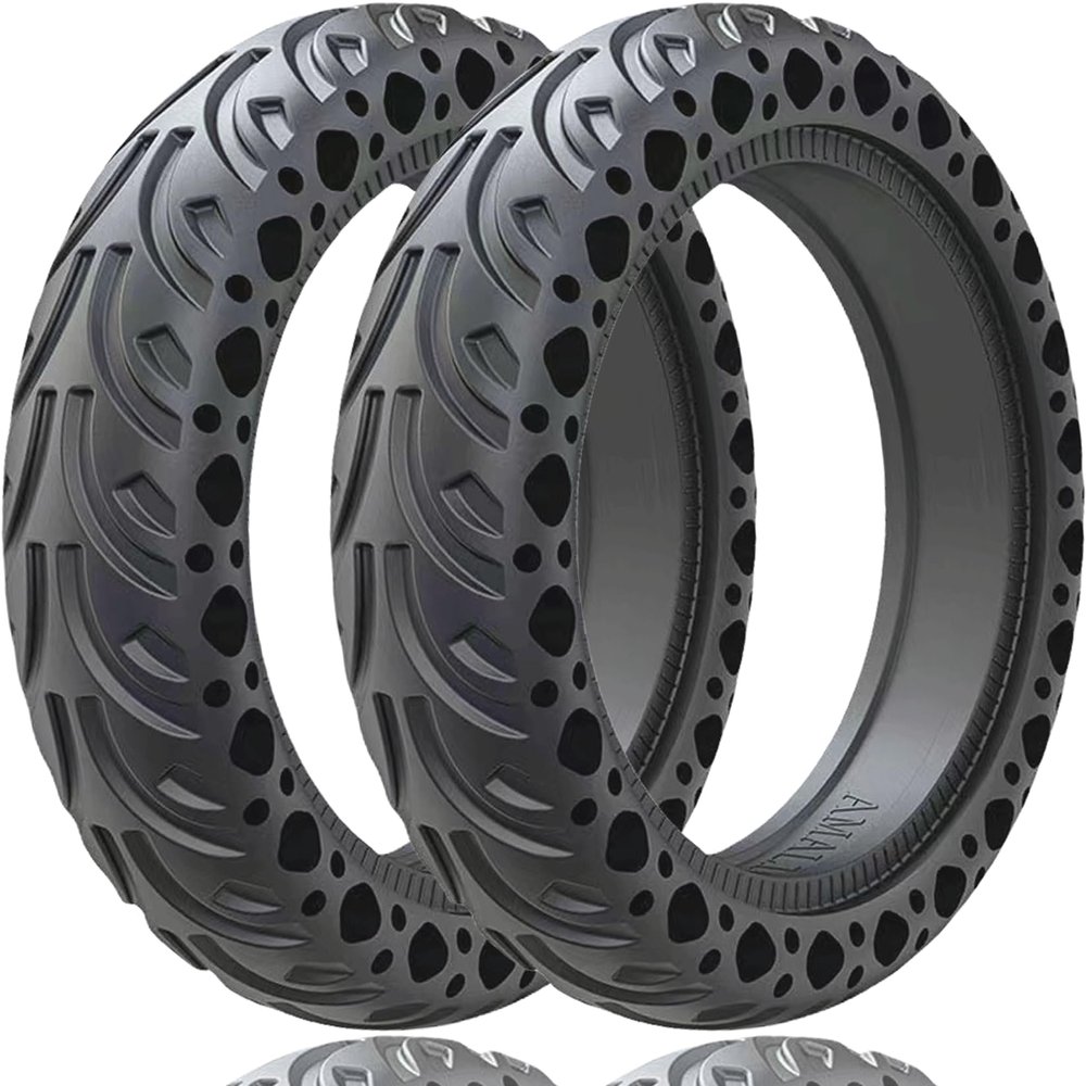 Felixstory 60/70-6.5 Scooter Tire Solid: 10x2.5 Tubeless Tires Replacement for Segway Ninebot MAX G2 G30 G30LP Gotrax G5 G6 Yume Electric Scooter,10 Inch 10x2.50-6.5 Front Rear Honeycomb Wheels 2 Pcs