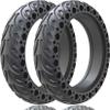 Felixstory 60/70-6.5 Scooter Tire Solid: 10x2.5 Tubeless Tires Replacement for Segway Ninebot MAX G2 G30 G30LP Gotrax G5 G6 Yume Electric Scooter,10 Inch 10x2.50-6.5 Front Rear Honeycomb Wheels 2 Pcs view 1