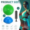 Hungdao 12 Pack Balance Pods Stability Balance Trainer Dots with Needle Pump Half Spiky Fitness Ball Domes for Men Women Stability Training, Physical Therapy, Core Strength Gymnastics Home Exercise view 2