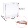 JUXYES Pack of 6 Plastic Clear Hockey Puck Display Case, Stackable Hockey Puck Holder Display Case Square Cube Transparent Hockey Puck Free Standing Display Cases view 2