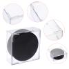 JUXYES Pack of 6 Plastic Clear Hockey Puck Display Case, Stackable Hockey Puck Holder Display Case Square Cube Transparent Hockey Puck Free Standing Display Cases view 3