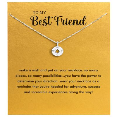 Best Friend Necklace Gifts for Best Friend Friendship Gifts Compass Necklace for Women(compass-bff)