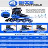 PAPAISON Adjustable Inline Skates for Kids and Adults with Full Light Up Wheels, Outdoor Roller Skates for Girls and Boys, Men and Women view 3