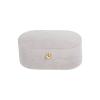 D-GROEE Jewelry Box Engagement Ring Ear Studs Storage Case Packaging Oval Gorgeous Solid Color Grey view 1