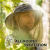 Comhats Net Fly Fishing Hat Summer Sun UV Exploring Men Nylon Bucket Hiking Boating Gardening Veil Hats Army Green Large view 2