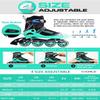PAPAISON Adjustable Inline Skates for Kids and Adults with Full Light Up Wheels, Outdoor Roller Skates for Girls and Boys, Men and Women view 3