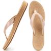 ONCAI Flip Flops For Women Yoga Mat Non-Slip Womens Flip Flops Sandals Summer Beach Slippers With Arch Support Slip On Lightweight EVA Sole Beige Size 8.5 view 1