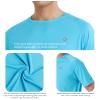 NAVISKIN Men's Sun Protection UPF 50+ UV Outdoor Short Sleeve T Shirts Sea Blue Size XL view 4