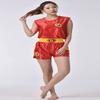 FM2018XSL Boxing Uniform Set Top Shorts Boxing Clothes in Chinese Style for Sanda Combat (red,L-160CM) view 3