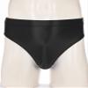 ACSUSS Men Sexy Glossy Low Waist Underwear Bulge Pouch Briefs High Cut Seamless Panties Lingeries 2# Black Large view 2