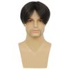 Kaneles Mens Short Black Straight Wigs Natural Middle Part Synthetic Hair Daily Cosplay Costume Fluffy Wig(Black) view 2