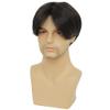 Kaneles Mens Short Black Straight Wigs Natural Middle Part Synthetic Hair Daily Cosplay Costume Fluffy Wig(Black) view 3