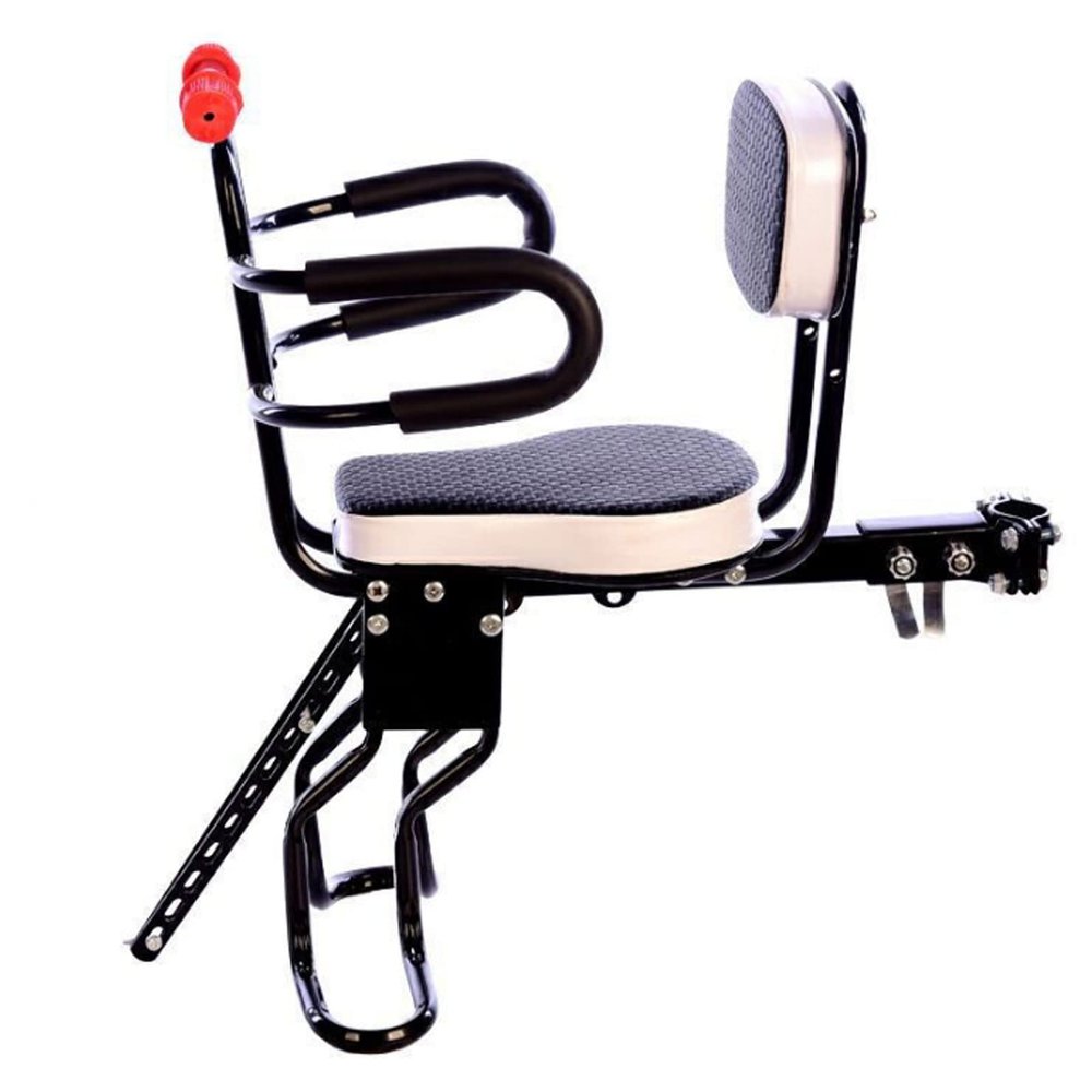 Front Mounted Children's Bike Seat Bicycle Baby Seats, Front Bike Seat for Child, with Cushion Armrest Saddle Back Rest Foot Pedals for 6 Months to 3 Years Old for City Bikes,Semi Surrounded