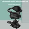 Safety Child Electric Bicycle Seat Bike Front Baby Seat Kids Saddle, Baby Kids Child Front Mount Seat, Safely Carrierwith Armrest and Foot Pedals,Great for 0.6-3 Years Adult Bike,Semi Surrounded view 2