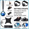 4 Pcs Volleyball Training Equipment Aid Volleyball Spike Trainer Training Technique Solo Trainer for Beginners Practicing Serving Setting Spiking and Arm Swing, Volleyball Gift for Adult Teen view 2