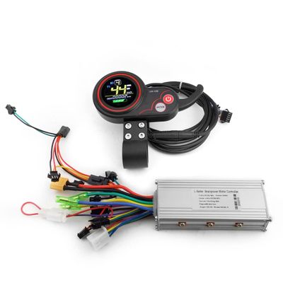 L-faster 36V 48V 60V 500W Electric Brushless Mini Controller with LCD Display Screen Speed Indicator for Escooter Bike Motor (LH100, 36V 48V 500W)