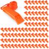 Sotiff 100 Pieces Emergency Whistles with Lanyard Safety Survival Whistles Loud Blast for Safety Camping Hiking Boating Hunting Survival Rescue Signaling(Orange) view 1