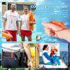 Sotiff 100 Pieces Emergency Whistles with Lanyard Safety Survival Whistles Loud Blast for Safety Camping Hiking Boating Hunting Survival Rescue Signaling(Orange) view 2