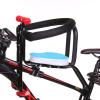 Baby Bike Front Seat Mount Kids Bicycle, Children's Removable Bicycle Front Seat with Pedal Handle and Crash Barrier for Mountain Bikes Road Bike Child Bike, 0.6-4 Years(up to 110lbs),Blue view 1