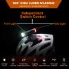 Semaho 2in 1 Rechargeable Helmet Light with Bracket Mount Night Bike Light Riding Safety 5 Warning Light Modes IP66 Waterproof Bicycle Light, 360 Rotatable Front Rear Lights, Mountain Bike Headlight view 2