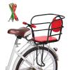 Child Bike Bicycle Seat Rear, Child Bike Seat Saddle Rack for Toddlers Safely Support Back Rest with Protective Railing Armrest and Pedal, Suitable for Aged 2 to 8 Years Old,Semi Surrounded view 1