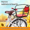 Child Bike Bicycle Seat Rear, Child Bike Seat Saddle Rack for Toddlers Safely Support Back Rest with Protective Railing Armrest and Pedal, Suitable for Aged 2 to 8 Years Old,Semi Surrounded view 2