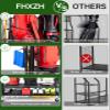 FHXZH 3 Golf Bag Storage Garage Organizer, Golf Bag Stand Fit for 3 Golf Bags, Golf Clubs, Golf Balls, Golf Equipment Accessories, Storage Rack with Wheels for Garage, Club, Shed, Basement view 4