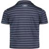 Under Armour Boys' Matchplay Short Sleeve Golf Polo, Lightweight Performance Stretch, Logo Detailing, Mid Navy Stripe, 4 view 2