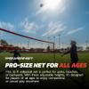 PowerNet Pro Volleyball Net, 32 Ft Wide Regulation Size, Adjustable Height Portable Net for Backyard, Beach & Park, Volleyball Training Equipment, Includes Carry Bag view 4