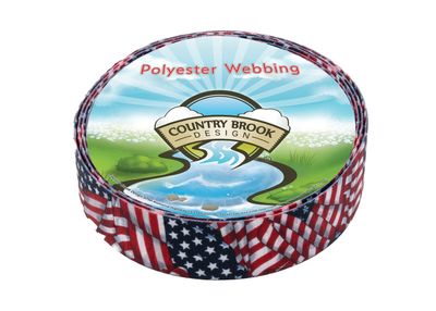 Country Brook Design - Patriotic Tribute Polyester Webbing (1 1/2 Inch, 10 Yards)