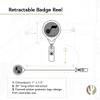 Desert Cactus Utah Jazz Retractable Badge Holder NBA ID Reel with Ticket Clip for Lanyard, Work, School & Office Access (Badge Reel A with Pouch) view 2