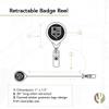 Desert Cactus Los Angeles Kings Retractable Badge Holder NHL Team ID Reel with Ticket Clip for Lanyard, Work, School & Office Access (Badge Reel with Pouch) view 2