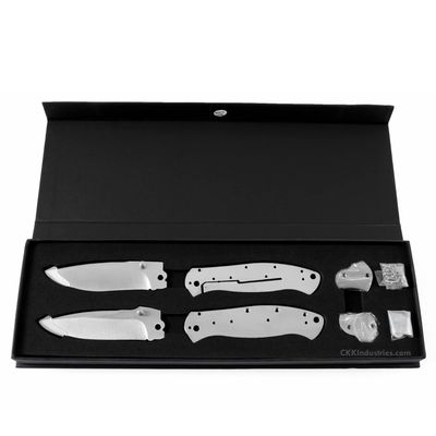 EZSMITH Knife Making Kit - DDR3-RC - DIY Folding Knife Series - (Parts Kit) - (No Handles) - (Gift Boxed) - (USA Design) - (by KnifeKits)