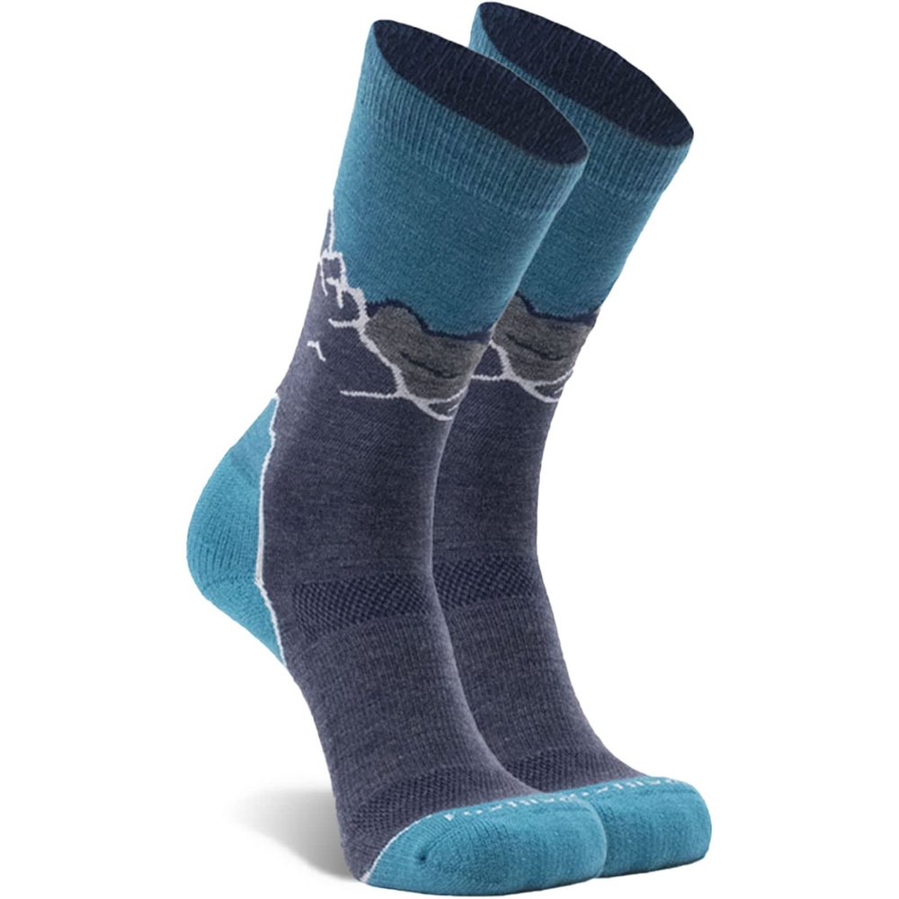 FoxRiver Adult Hike Sumter Lightweight Crew Socks, MD, Navy
