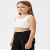 Kurve Girls Sleeveless Tank Top - Seamless Stretchy Strappy Back Crop Racerback Bra - Shirt Sports Bra for Kids, UPF 50+ Made in USA, White/White Set, Age 4-8 Years view 4