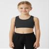 Kurve Girls Sleeveless Tank Top - Seamless Stretchy Strappy Back Crop Racerback Bra - Shirt Sports Bra for Kids, UPF 50+ Made in USA, Black/Red Set, Age 4-8 Years view 4