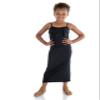 24seven Comfort Apparel Comfortable Spaghetti Strap Maxi Dress for Girls with Round Ruffle Neck Black view 1