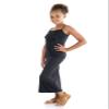 24seven Comfort Apparel Comfortable Spaghetti Strap Maxi Dress for Girls with Round Ruffle Neck Black view 2