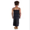 24seven Comfort Apparel Comfortable Spaghetti Strap Maxi Dress for Girls with Round Ruffle Neck Black view 3