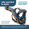 Seaview 180 V3 Full Face Snorkel Mask Adult- The V3 is The Perfect Snorkeling Gear for Adults- Snorkel Mask with 180 Panoramic Viewing and Up to 600% Easier Breathing- Patented Flowtech Air Intake view 2