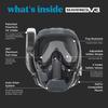 Seaview 180 V3 Full Face Snorkel Mask Adult- The V3 is The Perfect Snorkeling Gear for Adults- Snorkel Mask with 180 Panoramic Viewing and Up to 600% Easier Breathing- Patented Flowtech Air Intake view 3