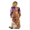 24seven Comfort Apparel Purple Tie Dye Long Sleeves Side Slit Maxi Dress for Girls view 3