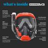 Seaview 180 V3 Full Face Snorkel Mask Adult- The V3 is The Perfect Snorkeling Gear for Adults- Snorkel Mask with 180 Panoramic Viewing and Up to 600% Easier Breathing- Patented Flowtech Air Intake view 3