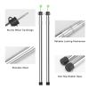 KOMCLUB Telescoping Tent Tarp Pole Adjustable Tarp Poles 3 Section Heavy Duty Canopy Poles Stainless Steel Portable Camping Poles 33"-86.61" for Hiking Car Canopy Awning 2Pcs Set (Silver) view 3